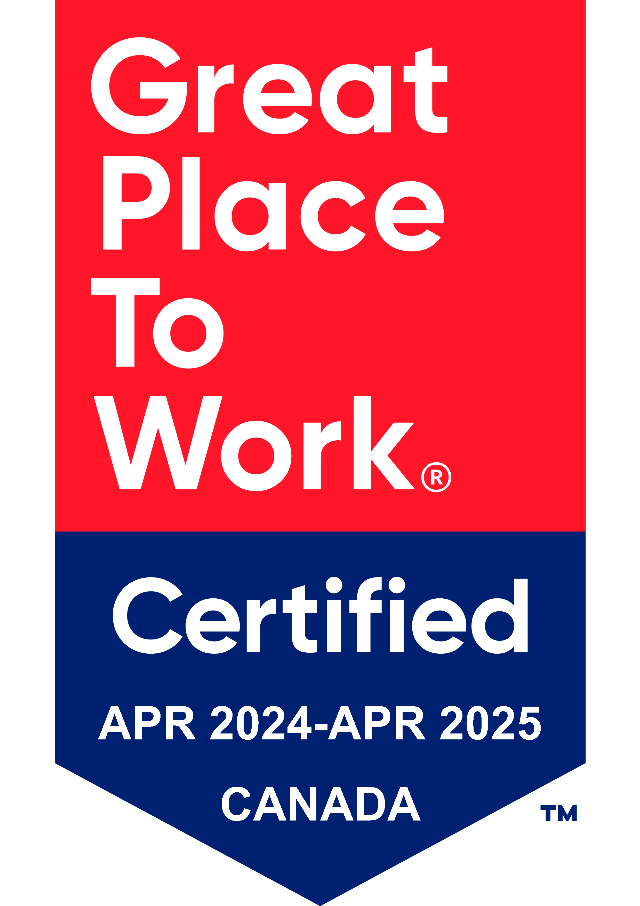 Great Place To Work Certified Canada April 2022